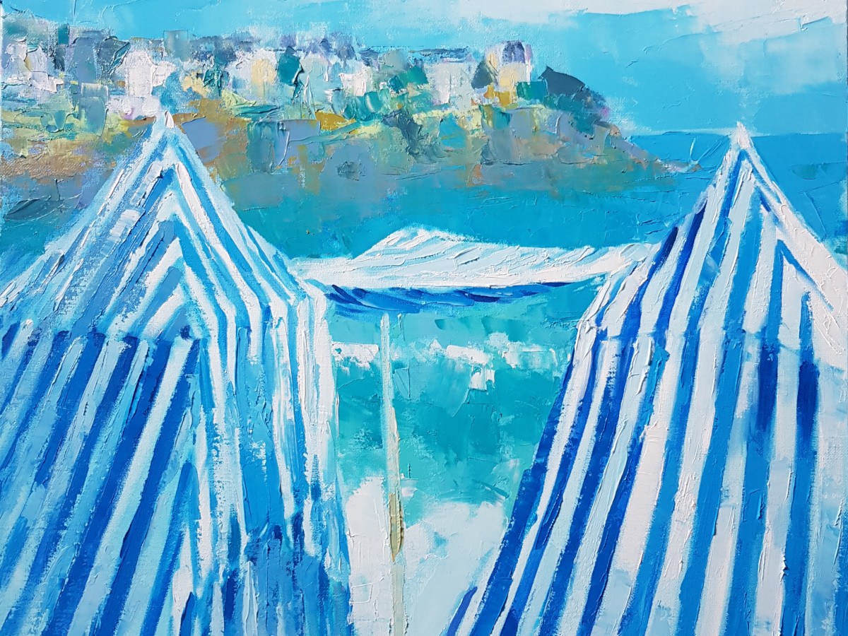 Les tentes de plage de l&rsquo;Ecluse, Dinard
