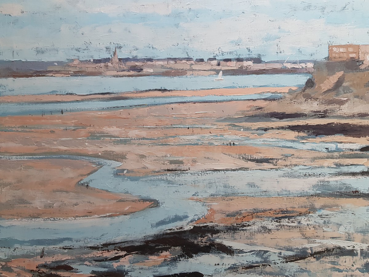 La plage de Saint-Enogat à marée basse