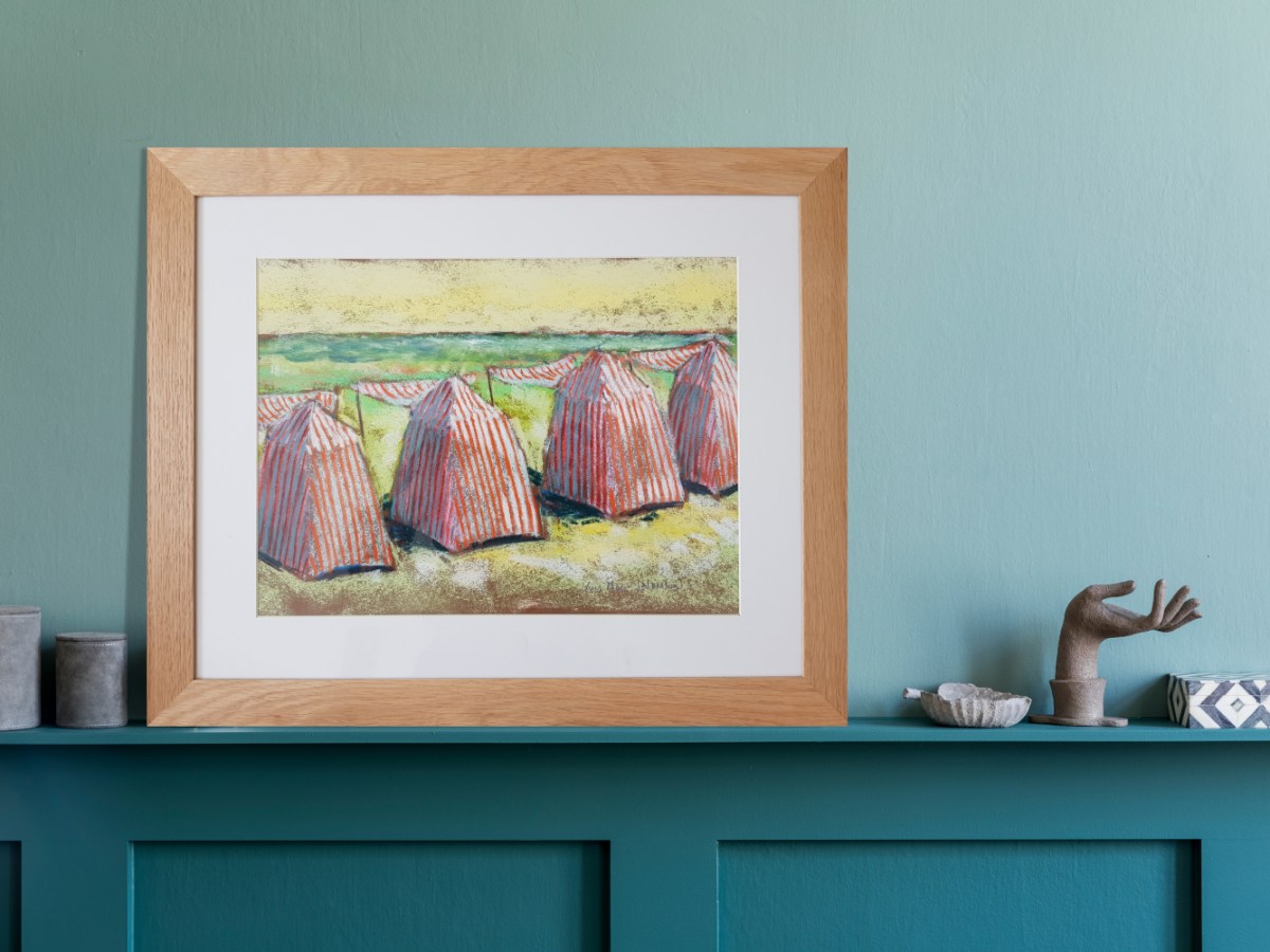 Pastel. Les tentes de plage 1- Dinard