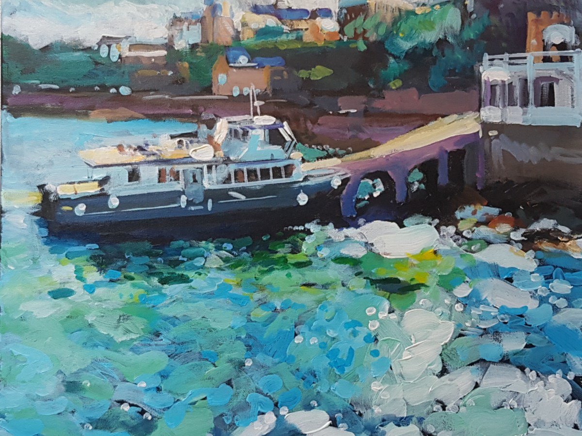 Vedette de la compagnie Corsaire à l’embarcadère